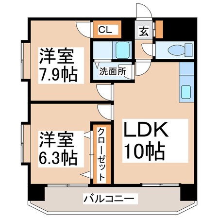 アメニティ坪井の物件間取画像